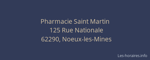Pharmacie Saint Martin