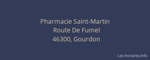 Pharmacie Saint-Martin