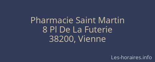 Pharmacie Saint Martin