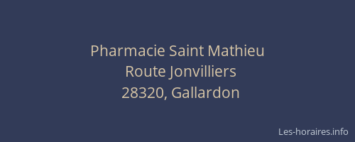 Pharmacie Saint Mathieu