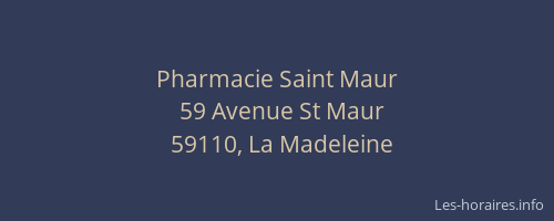 Pharmacie Saint Maur