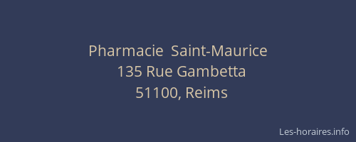 Pharmacie  Saint-Maurice