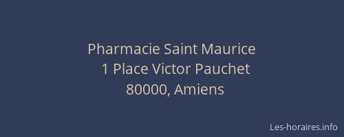 Pharmacie Saint Maurice