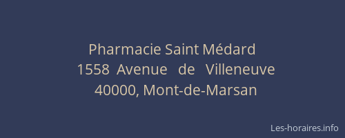 Pharmacie Saint Médard
