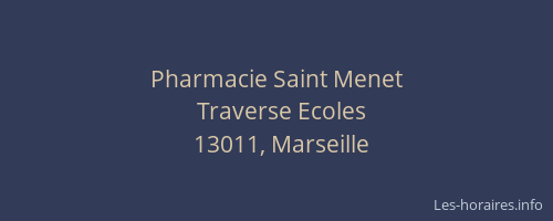 Pharmacie Saint Menet