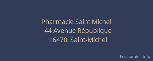 Pharmacie Saint Michel