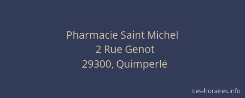 Pharmacie Saint Michel