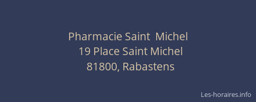 Pharmacie Saint  Michel