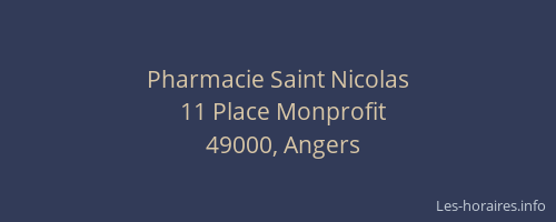 Pharmacie Saint Nicolas