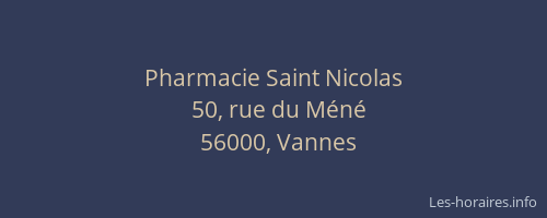 Pharmacie Saint Nicolas
