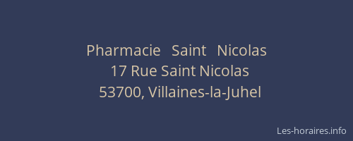 Pharmacie   Saint   Nicolas