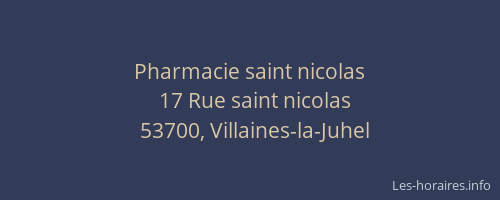 Pharmacie saint nicolas
