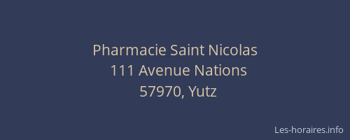 Pharmacie Saint Nicolas