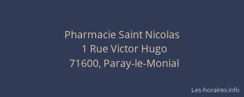 Pharmacie Saint Nicolas
