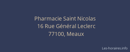 Pharmacie Saint Nicolas