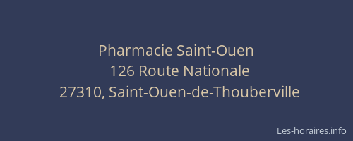 Pharmacie Saint-Ouen