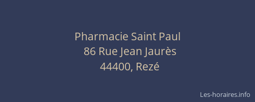 Pharmacie Saint Paul