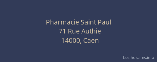 Pharmacie Saint Paul