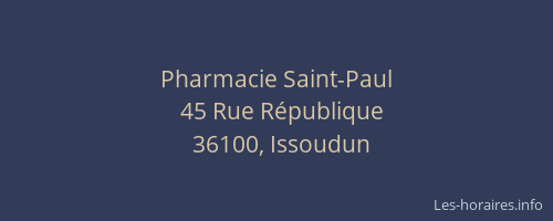 Pharmacie Saint-Paul