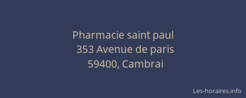 Pharmacie saint paul