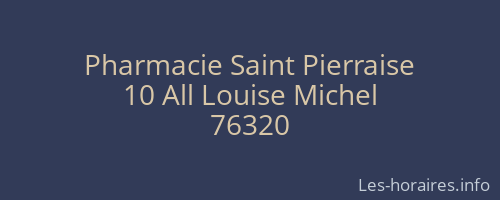 Pharmacie Saint Pierraise