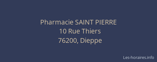 Pharmacie SAINT PIERRE