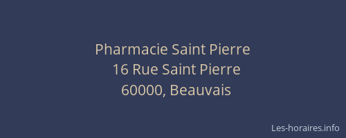 Pharmacie Saint Pierre