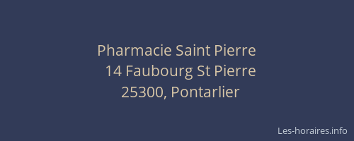 Pharmacie Saint Pierre