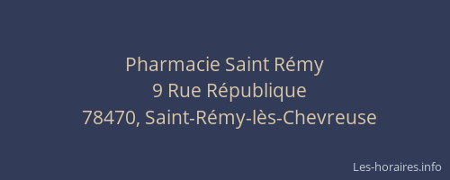 Pharmacie Saint Rémy