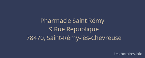 Pharmacie Saint R&eacute;my