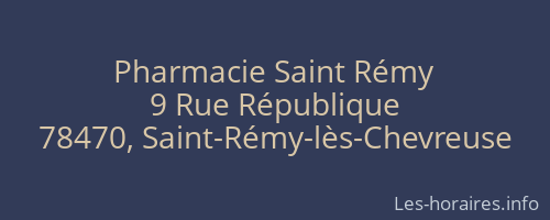Pharmacie Saint Rémy