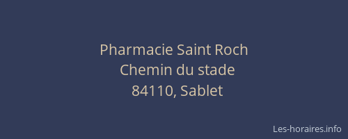 Pharmacie Saint Roch