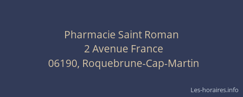 Pharmacie Saint Roman