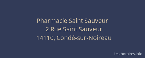 Pharmacie Saint Sauveur