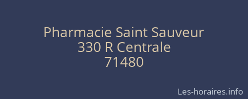 Pharmacie Saint Sauveur