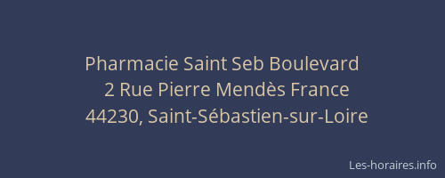 Pharmacie Saint Seb Boulevard