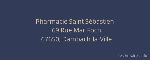 Pharmacie Saint Sébastien