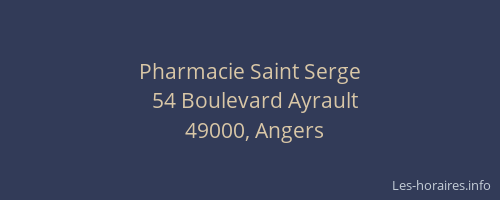 Pharmacie Saint Serge