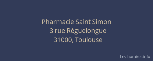 Pharmacie Saint Simon