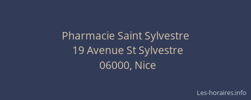 Pharmacie Saint Sylvestre