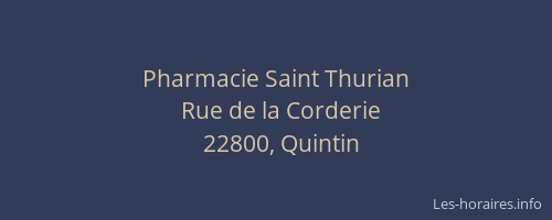 Pharmacie Saint Thurian