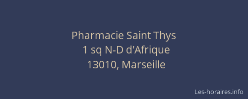 Pharmacie Saint Thys