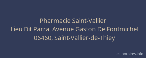 Pharmacie Saint-Vallier