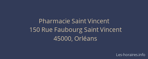 Pharmacie Saint Vincent
