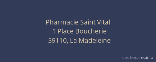 Pharmacie Saint Vital
