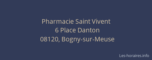 Pharmacie Saint Vivent