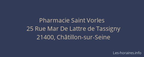 Pharmacie Saint Vorles