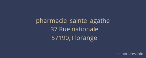 pharmacie  sainte  agathe