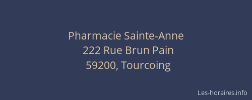 Pharmacie Sainte-Anne