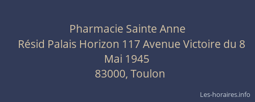 Pharmacie Sainte Anne